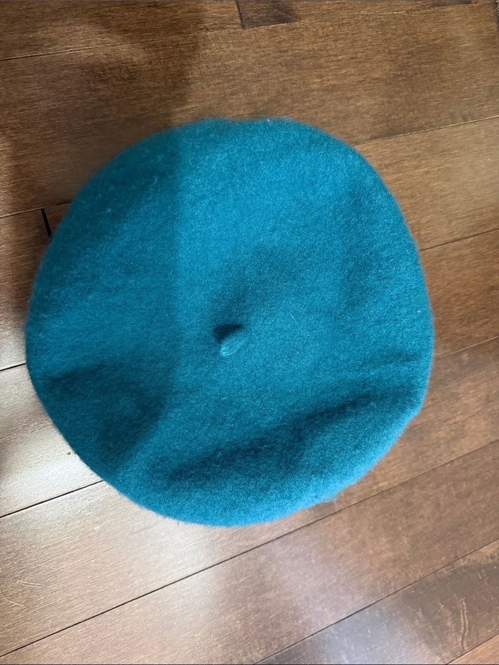 Teal Wool Beret - wool